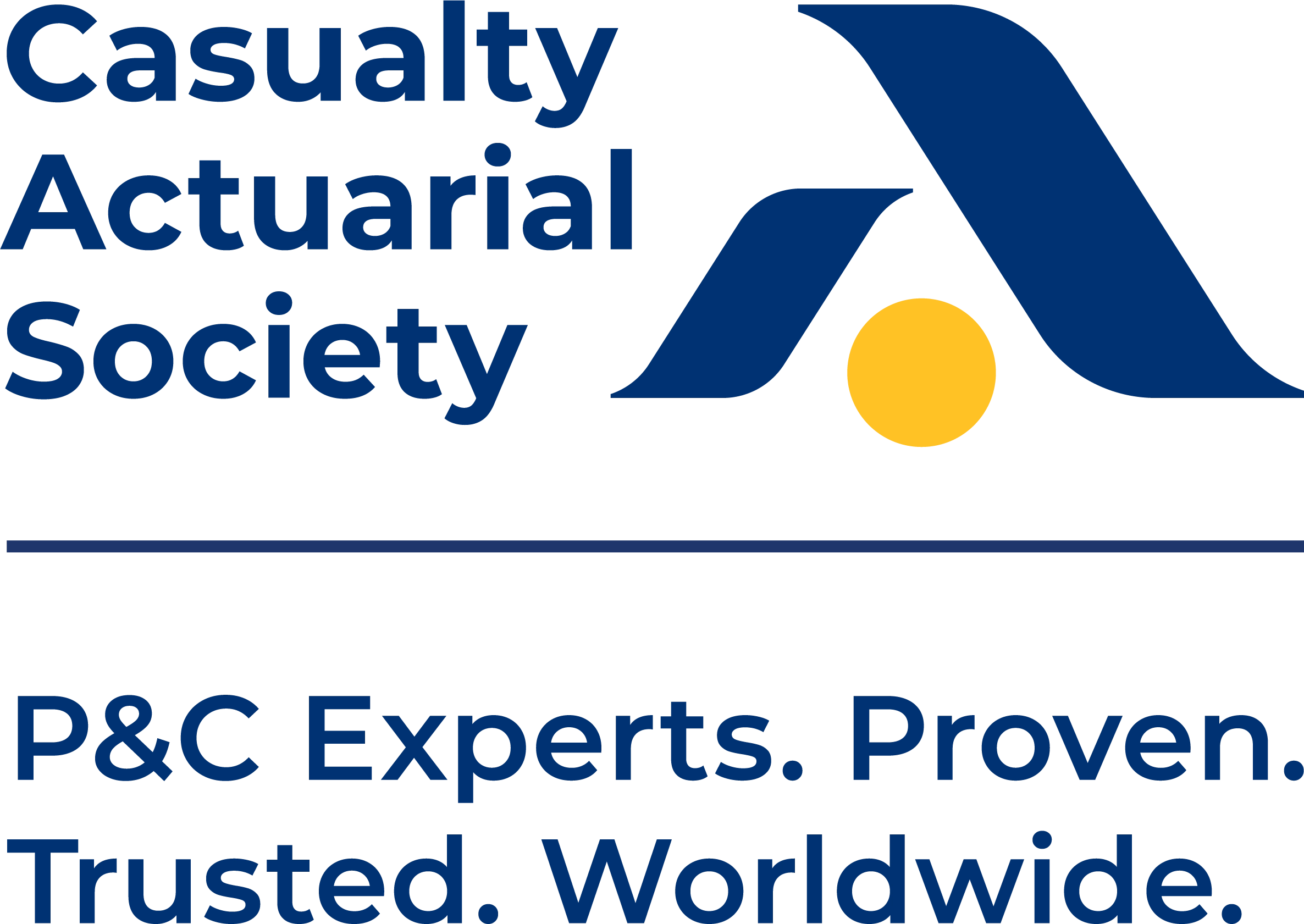 Casualty Actuarial Society logo; P&C Experts. Proven. Trusted. Worldwide.